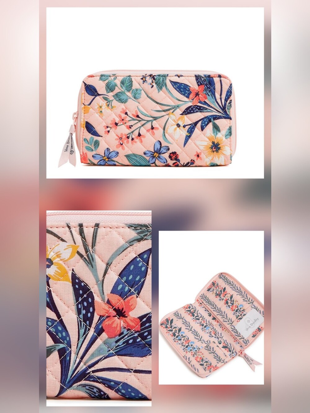 Vera Bradley RFID Zipper Wallet. $55 MSRP